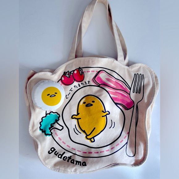 Sanrio Handbags - Gudetama 🥚🍳🍴Sanrio Oversized Tote Bag